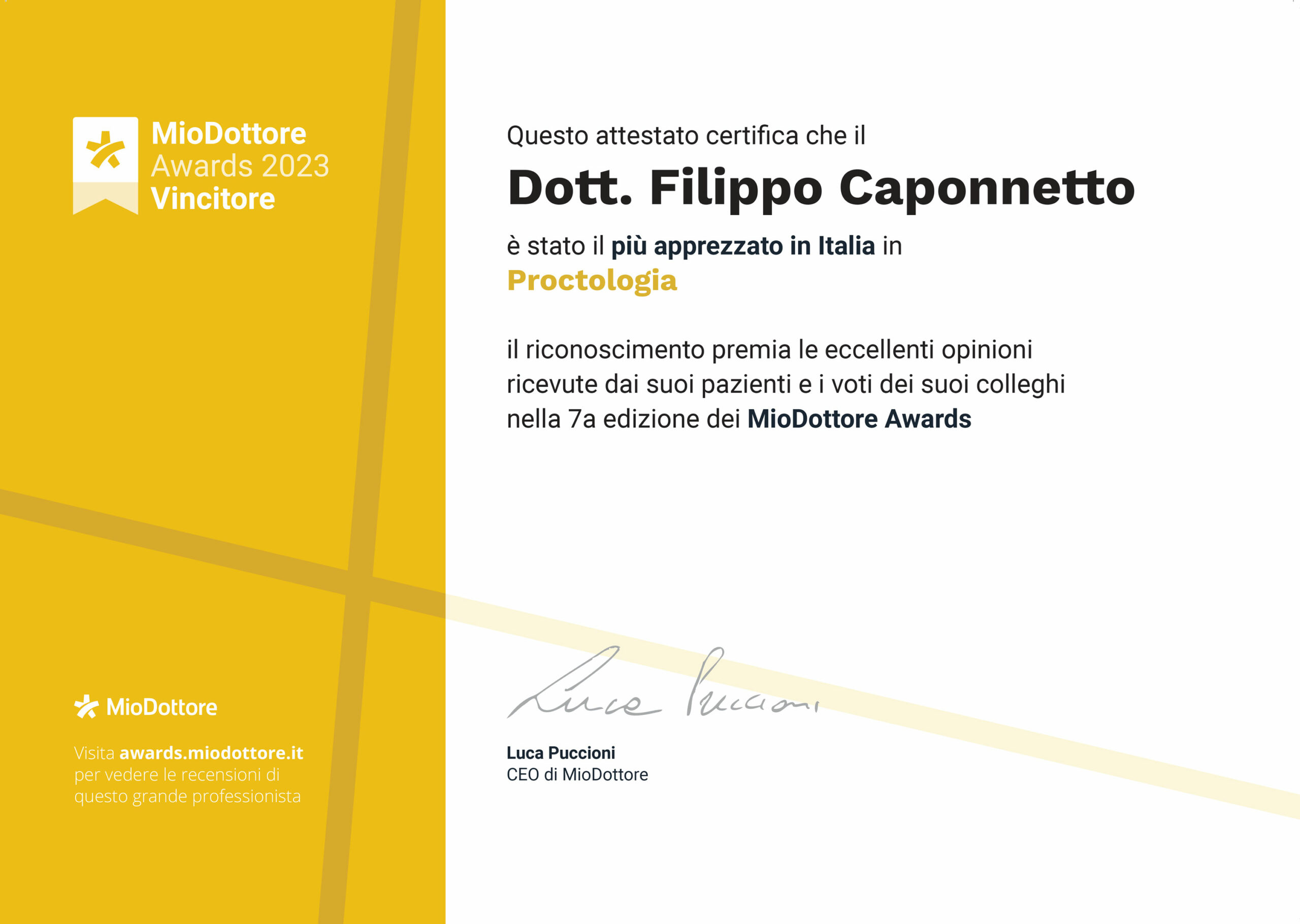Dott. Filippo Caponnetto Proctologo